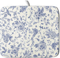 Giwawa Chinoiserie Flower Dish Drying Mat Blue Leaves Dishes Drying Pad by Giwawa