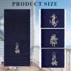 3 Pack Coastal Nautical Hand Towels - Image 3
