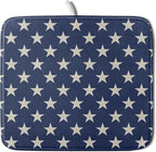 Patriotic July of 4th Blue Star Dish Drying Mat by Aytipun