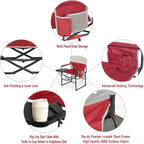 SUNNYFEEL Heated Camping Directors Chair, Heavy Duty,Oversized Outdoor Portable Heating Folding Chair with Side Table, Pocket for Beach, Fishing,Trip,Picnic,Lawn,Concert Foldable Camp Chairs - Image 7