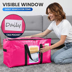 TAILI 6 Pack Pink Extra Large Moving Bags, Heavy Duty Totes - Image 5