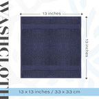 White Classic Luxury Cotton Washcloths 13x13 Inch - Image 4