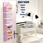 Simple Houseware 6 Clear Window Pocket Over Closet Door Storage Hanging - Image 3