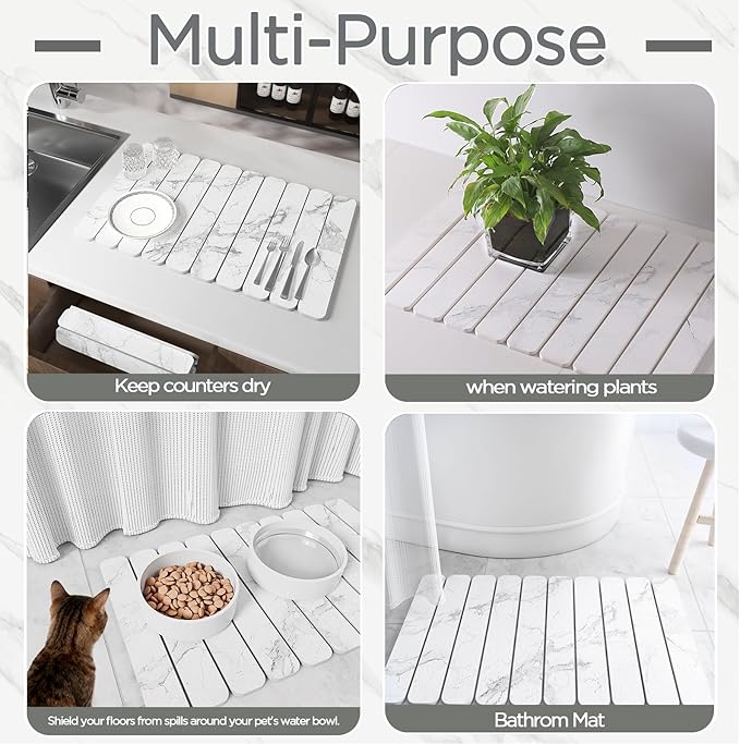 Stone Drying Mat for Kitchen Counter, Quick Dry Stone Mat Kitchen - Image 5