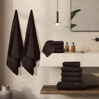 GLAMBURG Ultra Soft 24-Piece Towel Set- 100% Pure Ringspun Cotton, Contains 8 - Image 6