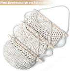 3 Tier Hanging Fruit Baskets for Kitchen, Boho Cotton Rope Handwoven Vegetable - Image 3