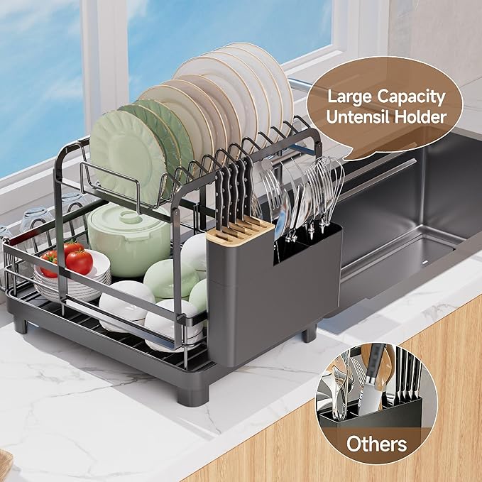 Runnatal 2-Tier Dish Drying Rack, Large Dish Rack - Image 5