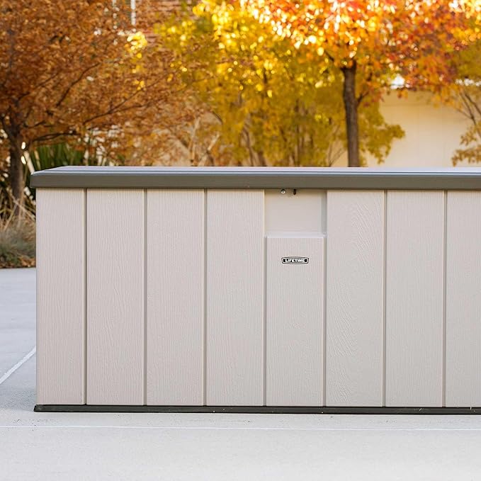 LIFETIME 60254 Heavy-Duty Outdoor Storage Deck Box, 150 Gallon, Desert Sand/Brown - Image 7