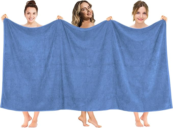 American Soft Linen 100% Cotton 600 GSM Turkish 40x80 Oversized Bath Towel Sheet by AmericanSoftLinen