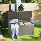 TARKARI 320 Gallon Lockable Resin Deck Box, Waterproof & UV-Resistant Outdoor Storage Box for Outdoor Cushion Storage, Garden Tools & Pool Accessories Storage, Gray - Image 3
