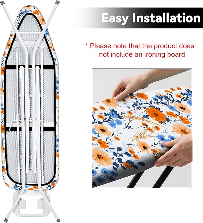 Floral Ironing Board Cover, Standard Size Cotton Iron Board Covers - Image 2