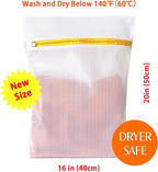 3 Pack Mesh Laundry Bags for Delicates 16inx20in, Dryer Safe, Breathable Fine - Image 2
