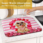 Valentine's Day Dog Dish Drying Mat - Image 7