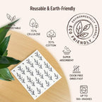 Swedish Dishcloths for Kitchen, 5 Pack Reusable Paper Towels Washable, Super - Image 3