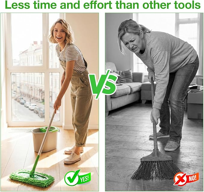 Mop Pads for Swiffer Sweeper Reusable Mop Dry Wet Mop Pad Refills Microfiber - Image 5