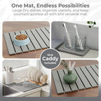 Large Stone Dish Drying Mat for Kitchen Counter, Foldable Water Absorbing - Image 5