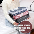Hoolerry 6 Pieces Sweater Storage Bags Plastic Clear PVC Clothes Storage Bags - Image 4