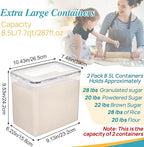 Vtopmart 8.5L 2 Pack Extra Large Flour Sugar Storage Containers - Image 2
