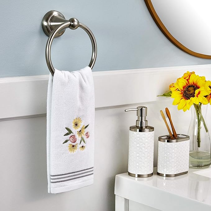 SKL Home by Saturday Knight Ltd. Tossed Flowers Hand Towel - Image 5