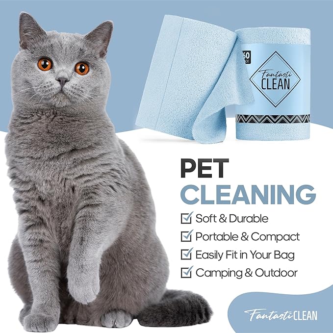 Fantasticlean Microfiber Cleaning Cloth Roll -60 Pack, Tear Away Paperless - Image 4