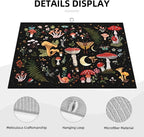 Mushroom Dish Drying Mat for Kitchen Counter 18"x24" Moth Gothic Witchy Dishes - Image 5