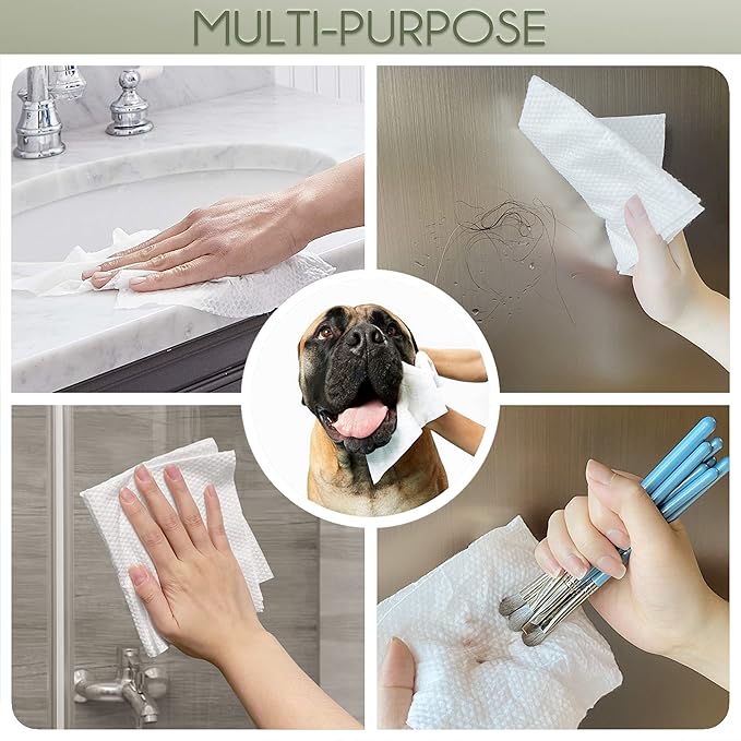 Disposable Face Towel Biodegradable Large Dry Wipes 60 Count/Box Extra Thick - Image 7