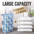 TAILI Vacuum Storage Bags 4 Pack, Jumbo Cube, Vacuum Seal Bags - Image 2