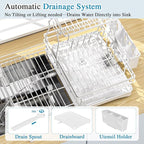 2 Tier Dish Drying Rack, Large Extendable Dish Racks - Image 6