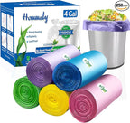 4 Gallon Small Garbage Bags 250 Counts, Trash Bag Bin Liners, 12-15 Liters Bin by HOMMALY
