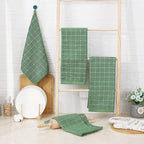 Homaxy 100% Cotton Terry Kitchen Towels, Checkered Designed, Soft and Super - Image 7