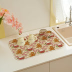 Christmas Dish Drying Mats 18x24 Inch Candy Cane Snowflake Gingerbread Man - Image 5