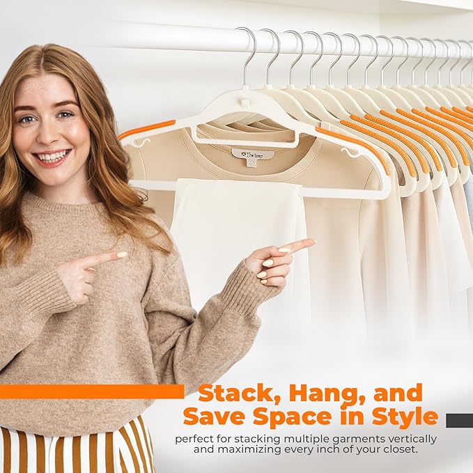 Lightweight White Plastic Hangers 20 Pack - Image 7
