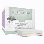Disposable Face Towels XL, Makeup Remover Cleansing Wipes, 100% Natural by Nutriscribe