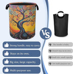 Abstract Tree Flowers Laundry Basket, Oxford Cloth Laundry Hamper - Image 3