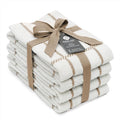 100% Cotton Terry Dish Towels, 4 Pack Checks, 16 x26 Inches, Super Soft and by Ecotribe