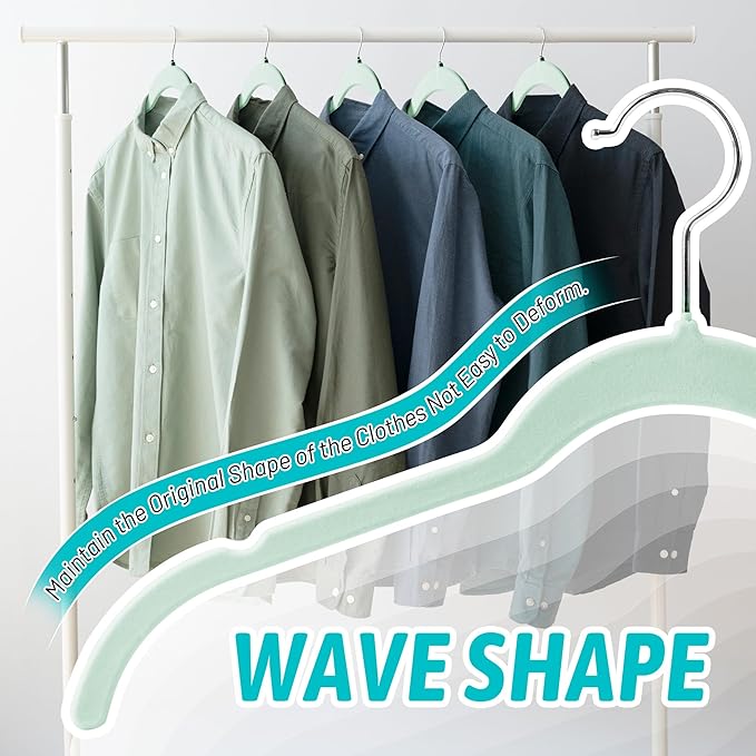 Velvet Hangers 50 Pack – Slim Non-Slip Flocked Hangers - Image 4