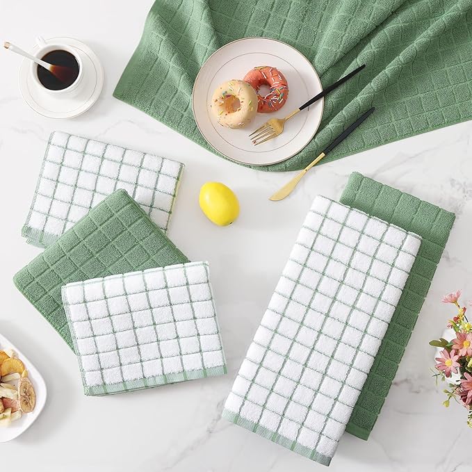 Homaxy Premium Cotton Kitchen Towels 16"x 28", Large Natural Ring Spun 390 GSM - Image 9
