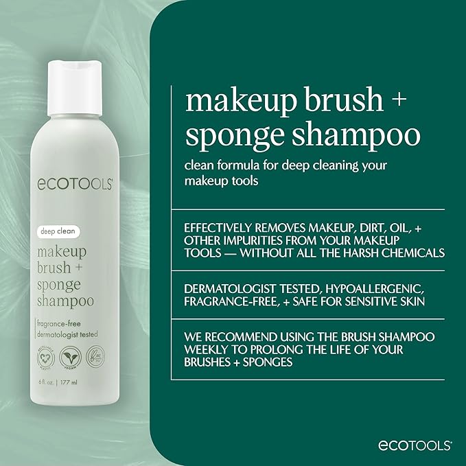 EcoTools Makeup Brush Cleansing Pad + Deep Clean Shampoo Bundle, Brush Cleaner - Image 5