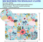 12Pcs Multicolor Flowers Drawing Microfiber Cleaning Cloths - Image 4
