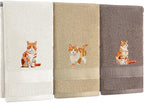 3 Pcs Orange Cat Hand Towels Bathroom Sets Decor Cute Orange Cat Lover Gifts by Unknown
