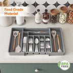 Lifewit Utensil Organizer for Kitchen Drawer, Expandable Cooking Silverware Tray - Image 9