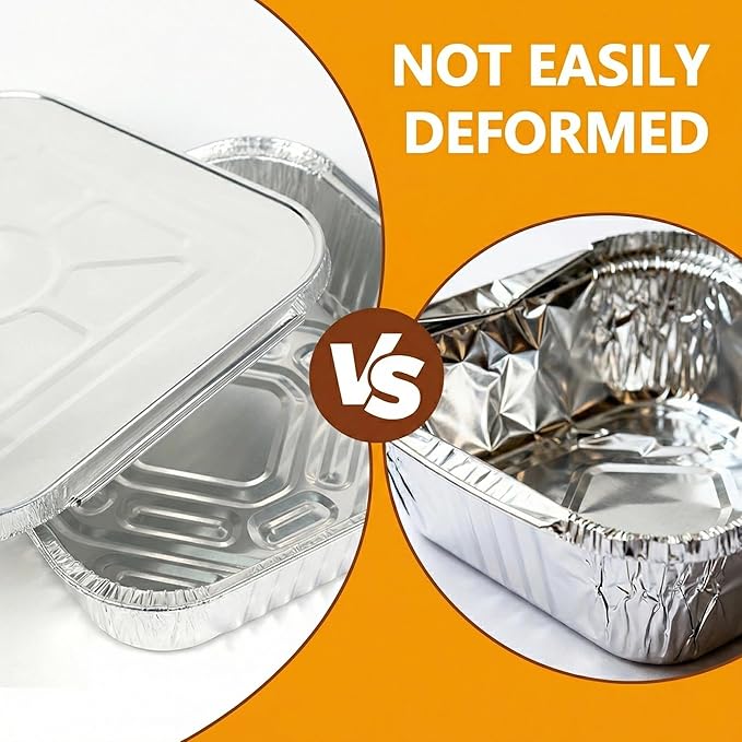 8x8 Thickened Aluminum Foil Pans, Food Prep, Steam Table, and Party Catering. - Image 2