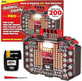 Battery Daddy Storage & Organizer Case w/Light and Tester, Stores & Protects by Ontel