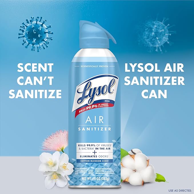 Lysol Air Sanitizer Spray with Bacterial Odor Eliminator - Image 4