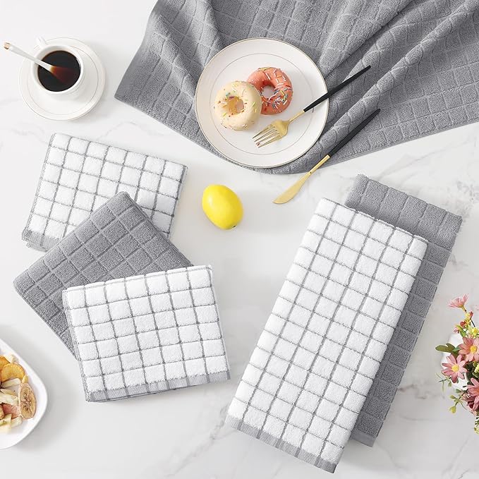 Homaxy Premium Cotton Kitchen Towels 16"x 28", Large Natural Ring Spun 390 GSM - Image 9