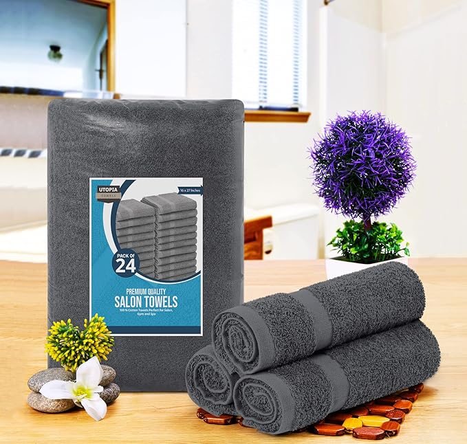 Utopia Towels, Salon Towel, Not Bleach Proof, 16 by 27 Inches, Highly Absorbent - Image 2