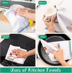R HORSE 5Pcs Kitchen Dish Towel Funny Joked Themed Kitchen Dishcloth Absorbent - Image 5