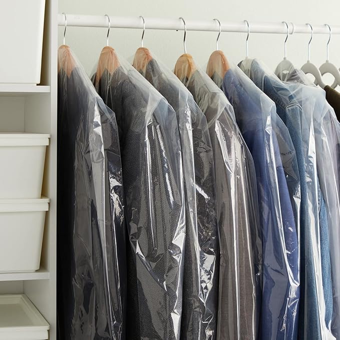 50 Pack Clear Plastic Garment Bags - Image 2