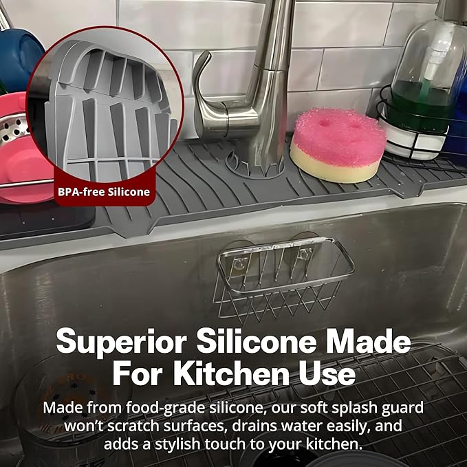 ODRAGO Silicone Kitchen Sink Splash Guard - Image 5