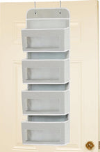 Simple Houseware 4 Clear Window Pocket Over Closet Door Storage Hanging - Image 7